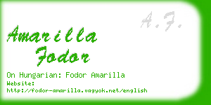 amarilla fodor business card